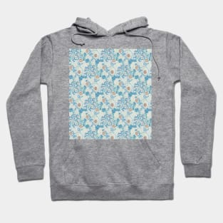 John Henry Dearle Seaweed Pattern in Aqua and Orange Hoodie